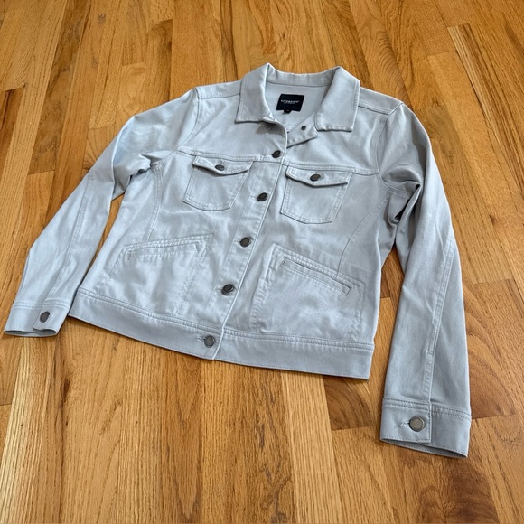Liverpool Jackets & Blazers - LIVERPOOL Jeans Company Gray Jacket Button Up Womens Size Medium Stretch